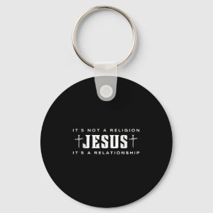Porte-clés Jésus Ce n'est pas la religion C'est une relation