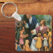 Porte-clés Jésus-Christ Bénédiction des enfants, Religion Vin (Recto)