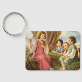 Porte-clés Jésus Christ Enseigner les enfants, Religion Vinta (Verso)