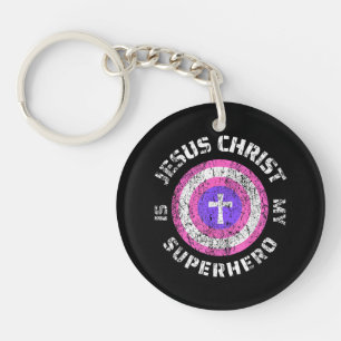 Porte-clés Jésus-Christ est mon super-héros Jésus