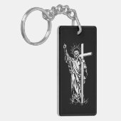 Porte-clés Jésus Christ et une croix (Devant gauche)
