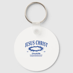 Porte-clés Jésus Christ Vit En Moi La Couronne De La Bible Ro