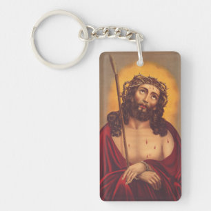 Porte-clés Jésus Couronné d'Épines Art Sombre
