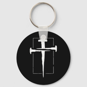 Porte-clés Jésus Croix Nail Pâques Chrétien Printemps Hommes