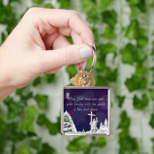 Porte-clés Jésus en Neige (main)