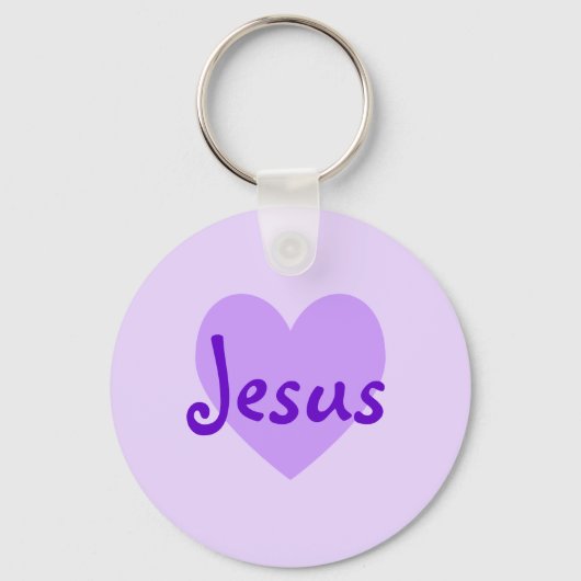 Porte-clés Jésus en violet (Recto)
