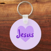Porte-clés Jésus en violet (Recto)