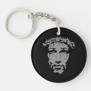 Porte-clés Jésus est Dieu Visage de Jésus
