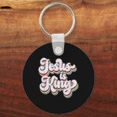 Porte-clés Jésus est King Retro Faith Conception (Recto)