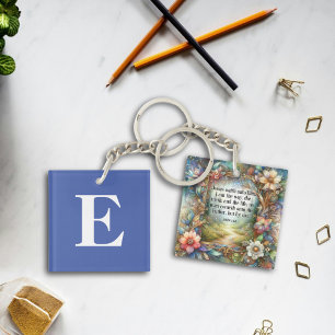 Porte-clés Jésus est la façon dont Floral Monogramme chrétien