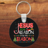Porte-clés Jésus Est La Raison De La Saison Cadeaux De Noël (Recto)