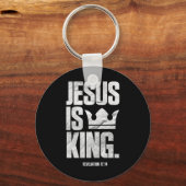 Porte-clés Jésus Est Le Roi Écriture Biblique Chrétienne Cita (Recto)
