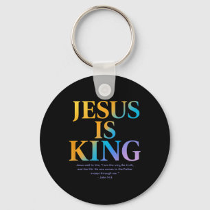 Porte-clés Jésus est le roi Jésus Jean 14_6 Costume chrétien