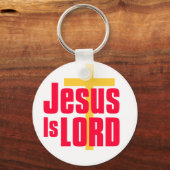 Porte-clés Jésus est le Seigneur design chrétien (Recto)