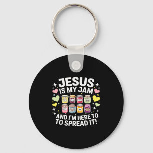 Porte-clés Jésus est ma jam et je suis là pour répandre la bi