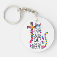 Jésus Est Mon Sauveur Les Chats Sont Ma Thérapie D