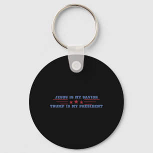 Porte-clés Jésus est mon sauveur Trump est mon président 