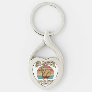 Porte-clés Jésus et Baseball Vintage Chemise Chrétienne