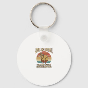 Porte-clés Jésus et Baseball Vintage Chemise Chrétienne