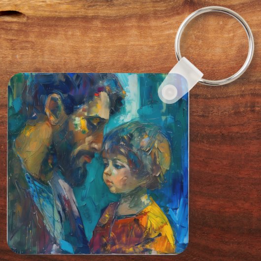 Porte-clés Jésus et l'enfant (Verso)