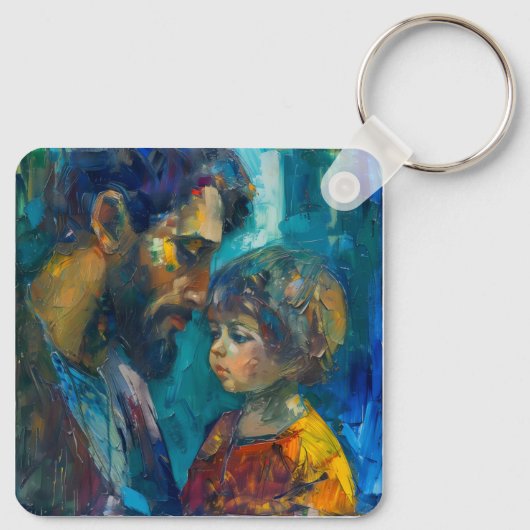 Porte-clés Jésus et l'enfant (Dos)