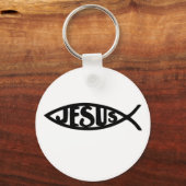 Porte-clés Jesus Fish (Noir Porte - clé) (Recto)