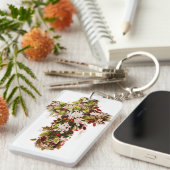 Porte-clés Jésus Fleur de Pâques croix de dimanche  (Devant droit)