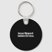 Porte-clés Jesus Flipped Tables For Less Funny Christian Fait (Recto)