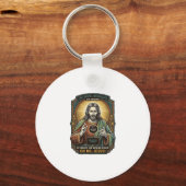 Porte-clés Jésus Fond noir Couverture de webcam oubliée Virtu (Recto)