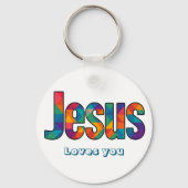 Porte-clés Jesus geometric pattern (Recto)