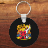 Porte-clés Jesus Has Your Back Christian Faith  (Recto)