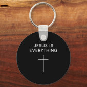 Porte-clés Jesus Is Everything Minimal Cross Christian Faith (Recto)