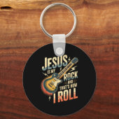 Porte-clés Jesus Is My Rock And That Is How I Roll Christian  (Recto)