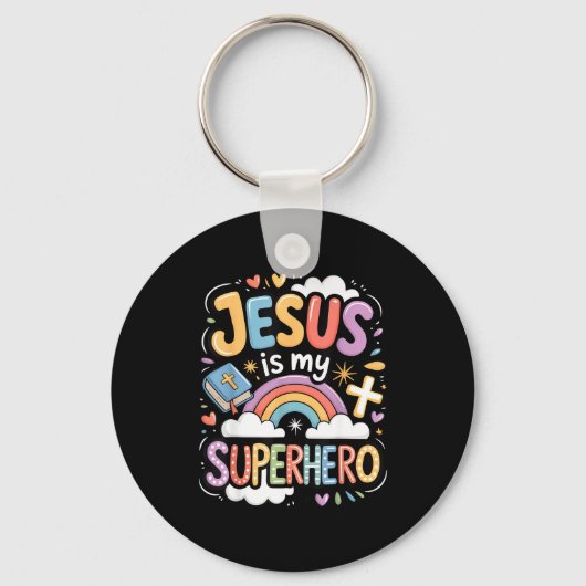 Porte-clés Jesus Is My Superhero  (Recto)