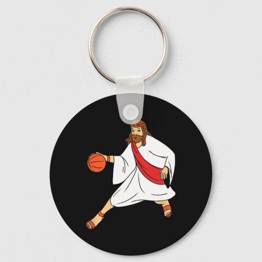 Porte-clés Jésus Jouant au basket-ball 1 (Recto)
