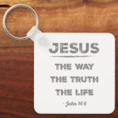 Porte-clés Jésus : Le Chemin, la Vérité, la Vie (Recto)