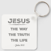 Porte-clés Jésus : Le Chemin, la Vérité, la Vie (Dos)