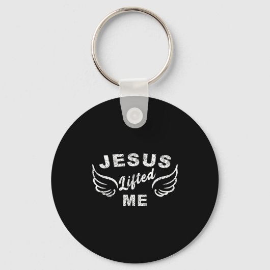 Porte-clés Jesus Lifted Me - Christian Faith Based Edgy (Recto)