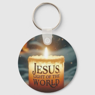Porte-clés Jésus Lumière du Monde Noël Naissance Double