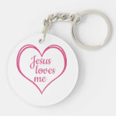 Porte-clés JÉSUS M'AIME dans le cœur (Dos)