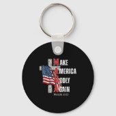 Porte-clés Jesus Make America Godly Again American Patriot Ch (Recto)