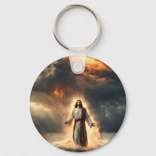 Porte-clés Jésus marche sur l'eau