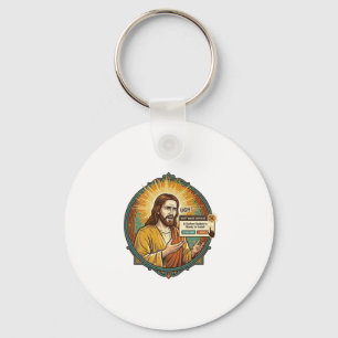 Porte-clés Jésus Mise à Jour Logcielle Ennuyeuse Pop Up Humou