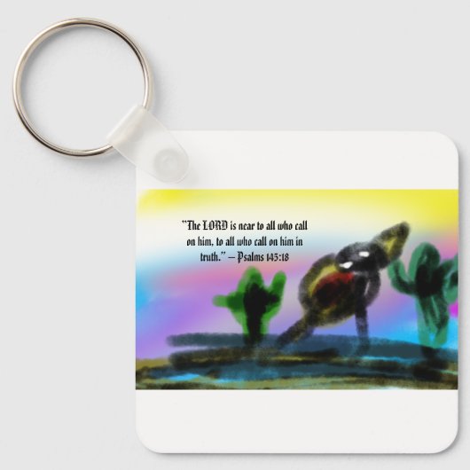 Porte-clés jésus nous trouve (Recto)