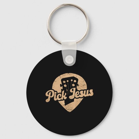 Porte-clés Jésus Plectre Musique Pasteur Joyeuses Pâques (Recto)