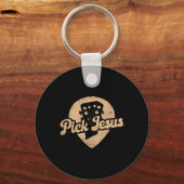 Porte-clés Jésus Plectre Musique Pasteur Joyeuses Pâques (Recto)