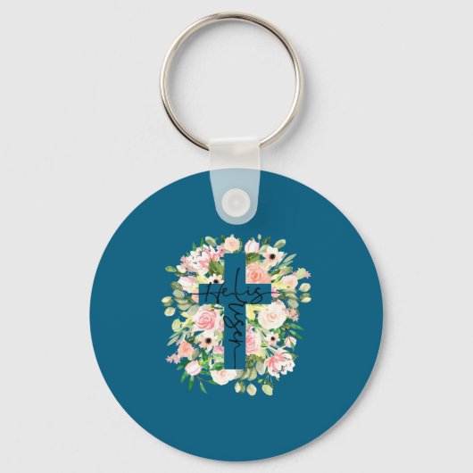 Porte-clés Jésus ressuscité Design de scripture chrétien heur (Recto)