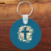 Porte-clés Jésus ressuscité Design de scripture chrétien heur (Recto)
