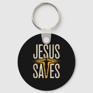 Porte-clés Jésus Sauve Dévotion Foi Chrétienne Croyant