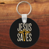 Porte-clés Jésus Sauve Dévotion Foi Chrétienne Croyant (Recto)